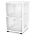 Sterilite Ultra 2-Drawer Storage Cart White