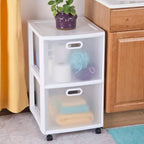 Carrello portaoggetti Sterilite Ultra a 2 cassetti, bianco