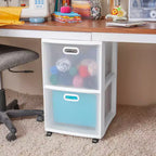 Carrello portaoggetti Sterilite Ultra a 2 cassetti, bianco