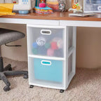 Carrello portaoggetti Sterilite Ultra a 2 cassetti, bianco