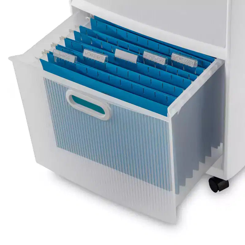 Carrello portaoggetti Sterilite Ultra a 2 cassetti, bianco