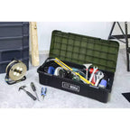 JEJ Astage Tough Trunk 800AX Contenitore per Stoccaggio Impilabile Robusto Multiuso Verde Nero