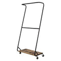 Honey-Can-Do Rustic Z-Frame Garment Rack Brown: Steel Frame Clothing & Closet Rack, 30 lb Capacity, Anti-Tip Hardware