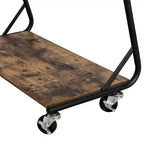 Honey-Can-Do Appendiabiti Z-Frame Rustico Marrone: Appendiabiti e scarpiera con struttura in acciaio, capacità 13,6 kg, accessori antiribaltamento