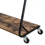 Honey-Can-Do Appendiabiti Z-Frame Rustico Marrone: Appendiabiti e scarpiera con struttura in acciaio, capacità 13,6 kg, accessori antiribaltamento