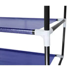 J&V TEXTILES Scarpiera a 4 Ripiani con Tasca Laterale Può Contenere 24 Scarpe Blu Scuro