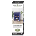 J&V TEXTILES Scarpiera a 4 Ripiani con Tasca Laterale Può Contenere 24 Scarpe Blu Scuro