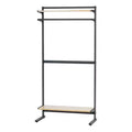 IRIS Closet Rack with Storage Adjustable Shelves: Portable Standing Garment Rack, Metal Frame, Black, 67.75" Height