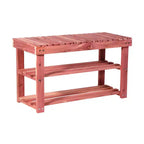 Household Essentials Cedar Fresh Scarpiera a 2 Ripiani e Panca, Marrone