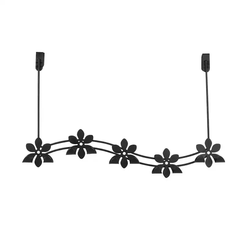 Spectrum Diversified Flower Attaccapanni da Porta con 5 Ganci: Portatutto in Metallo e Legno, Organizzatore Universale Portatile