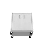 Manhattan Comfort Fortress Set 3.0 Mobile Salvaspazio da Garage con Armadietto e Banco da Lavoro, 3 pz, Bianco