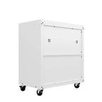 Manhattan Comfort Fortress Set 3.0 Mobile Salvaspazio da Garage con Armadietto e Banco da Lavoro, 3 pz, Bianco