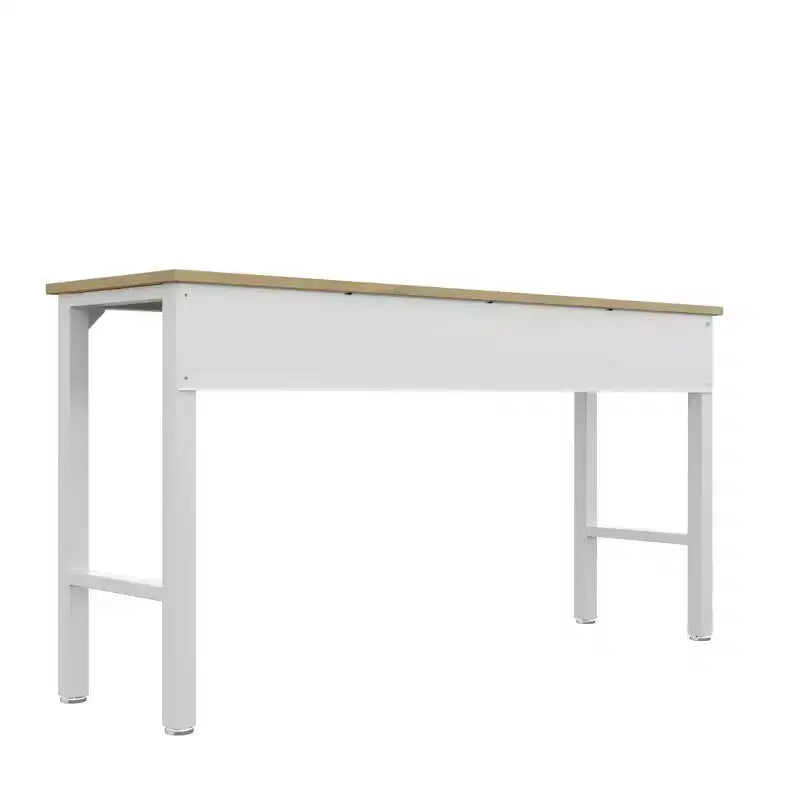 Manhattan Comfort Fortress Set 3.0 Mobile Salvaspazio da Garage con Armadietto e Banco da Lavoro, 3 pz, Bianco