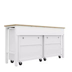 Manhattan Comfort Fortress Set 3.0 Mobile Salvaspazio da Garage con Armadietto e Banco da Lavoro, 3 pz, Bianco
