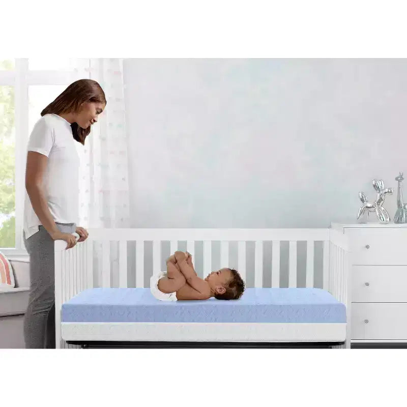 Delta Children Breathe Materasso - Materasso Traspirante per Lettino e Bambini con Cloud Core: 14 cm di Spessore, Ipoallergenico, 5.4 kg