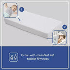 Sealy OmniPedic Refresh Materasso per Culla a 2 Stadi in Maglia Traspirante - Bianco Sporco: Ipoallergenico, Rivestimento Impermeabile, Schiuma Rigida/Morbida, Schiuma ad Alta Densità