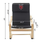 Sedia d'accento NFL Chicago Bears in legno curvato