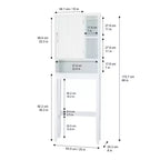 Mobile pensile salvaspazio da WC Teamson Home Newport in legno, bianco: mobile da bagno autoportante con ripiano regolabile e ferramenta in nichel