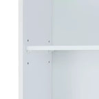 Mobile pensile salvaspazio da WC Teamson Home Newport in legno, bianco: mobile da bagno autoportante con ripiano regolabile e ferramenta in nichel