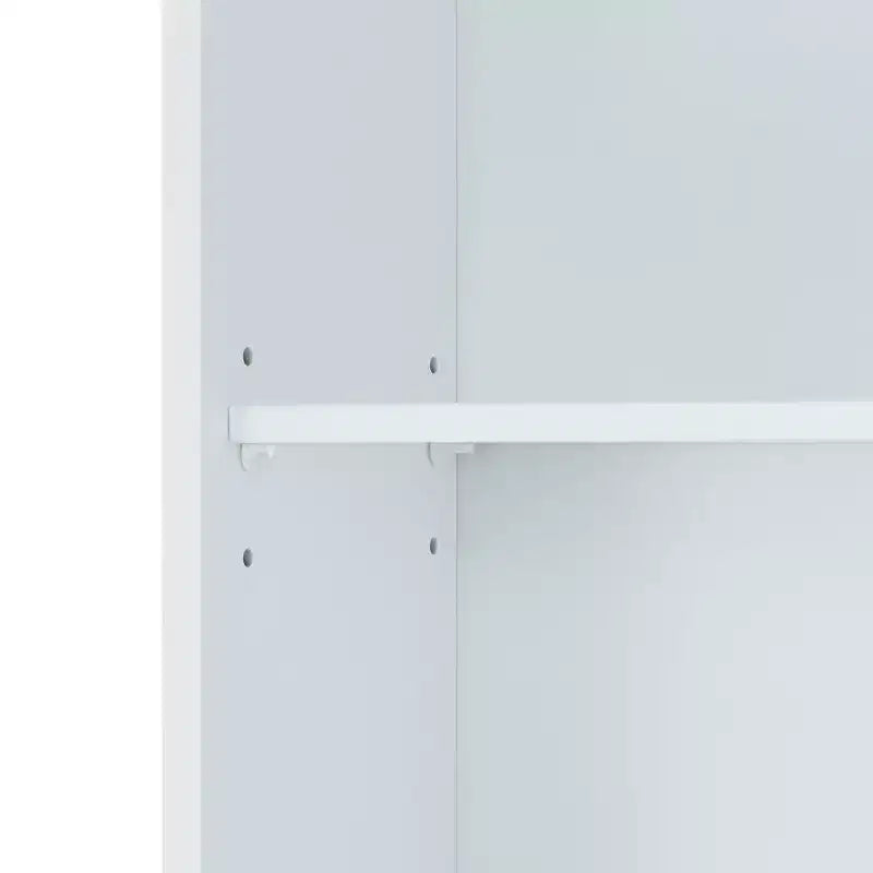 Mobile pensile salvaspazio da WC Teamson Home Newport in legno, bianco: mobile da bagno autoportante con ripiano regolabile e ferramenta in nichel