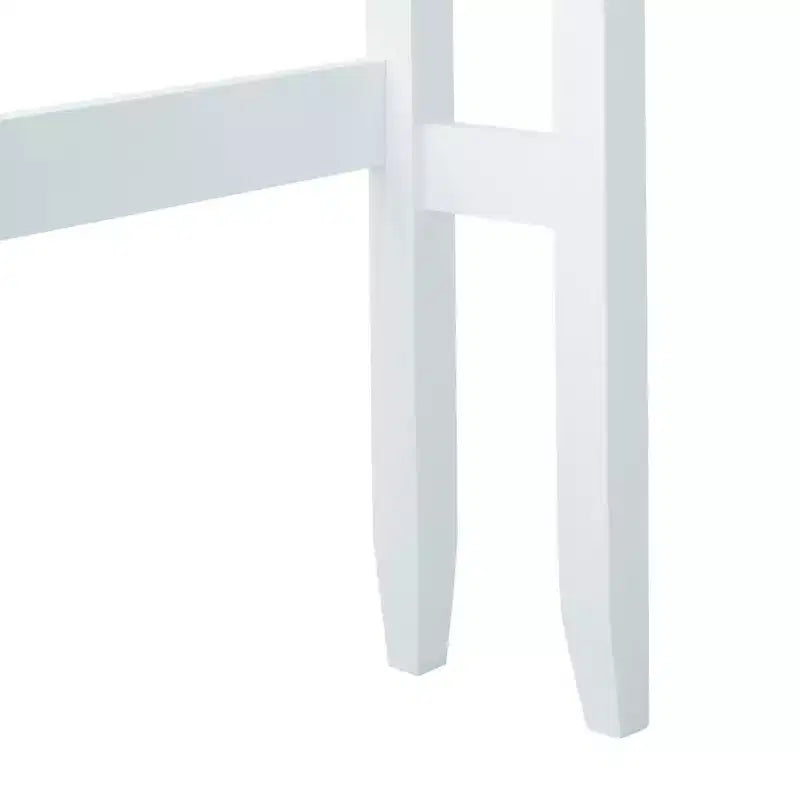 Mobile pensile salvaspazio da WC Teamson Home Newport in legno, bianco: mobile da bagno autoportante con ripiano regolabile e ferramenta in nichel