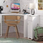 RiverRidge Ashland Armadietto stretto per bagno e lavanderia a un'anta con cassetto e ripiani regolabili - Bianco