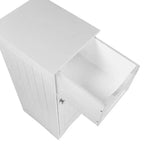 RiverRidge Ashland Armadietto stretto per bagno e lavanderia a un'anta con cassetto e ripiani regolabili - Bianco