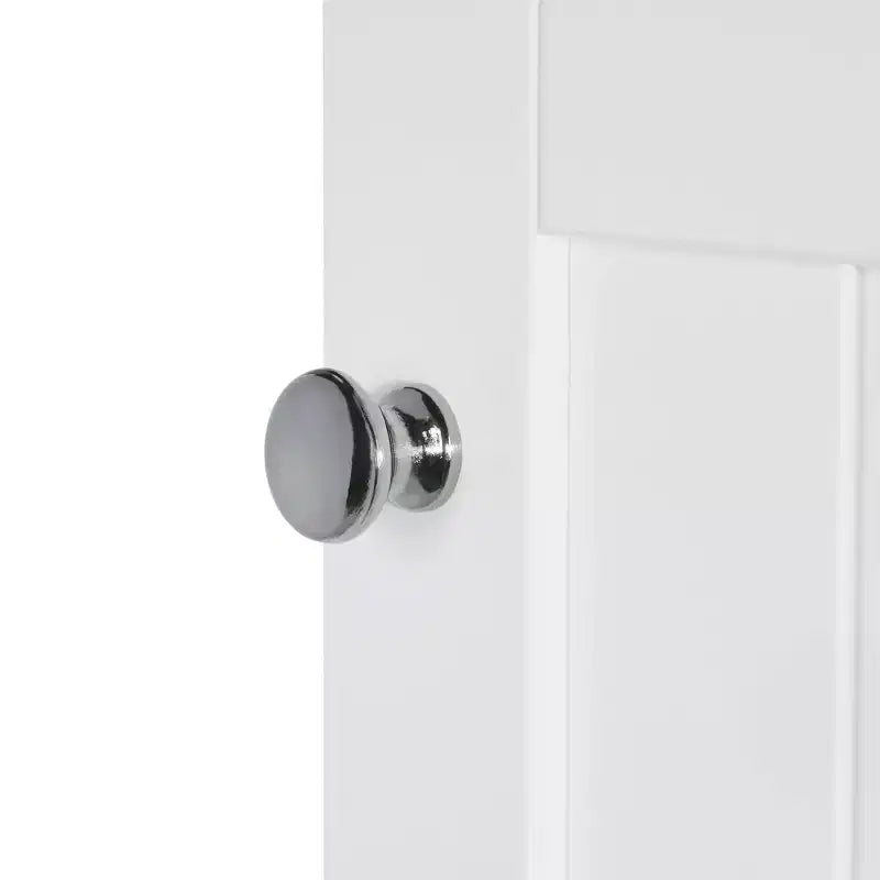 RiverRidge Ashland Armadietto stretto per bagno e lavanderia a un'anta con cassetto e ripiani regolabili - Bianco