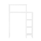 Dover Over the Toilet Organizer with Side Shelving White - Alaterre Furniture