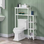 Dover Organizer sopra il WC con mensole laterali bianco - Alaterre Furniture
