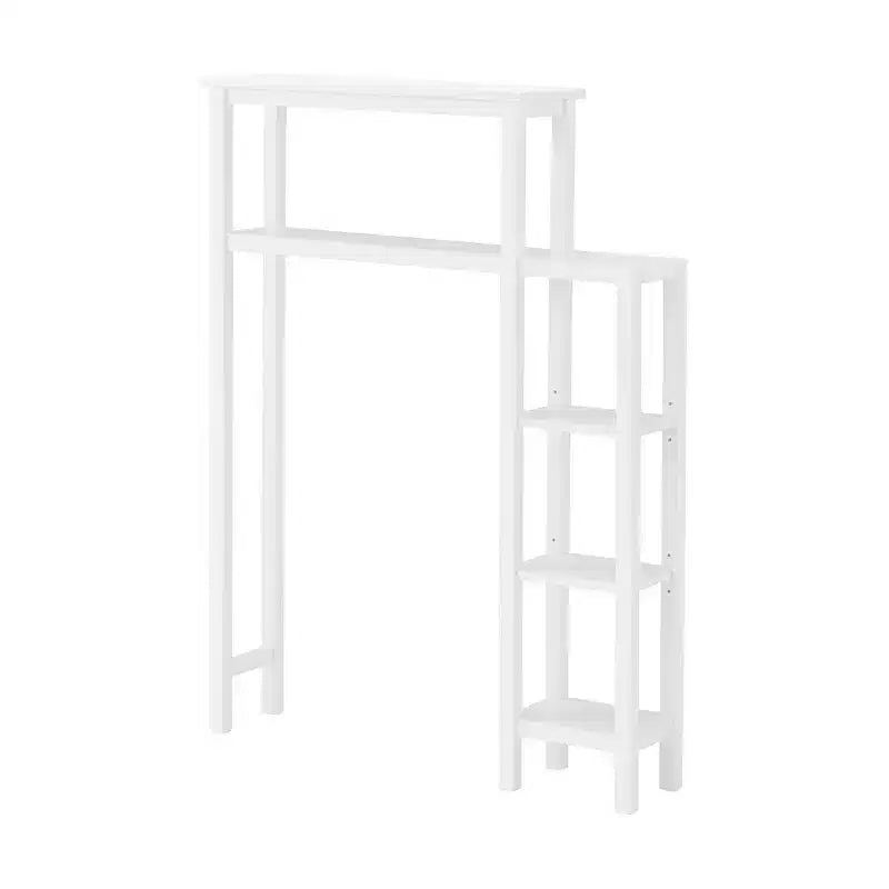 Dover Organizer sopra il WC con mensole laterali bianco - Alaterre Furniture