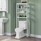 Dover Organizzatore da sopra il WC con ripiani aperti Bianco - Alaterre Furniture