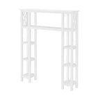 Coventry Bathroom Over the Toilet Open Shelving Unit with Shelves White - Alaterre Furniture