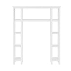 Mobile da bagno Coventry con mensole aperto sopra il WC, colore bianco - Alaterre Furniture
