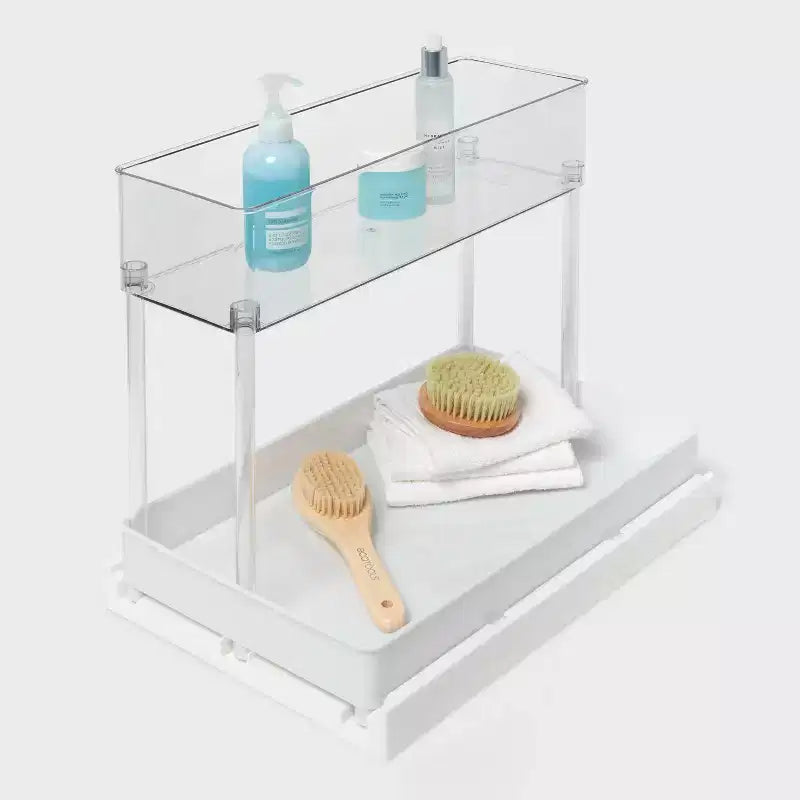 Vassoio lungo scorrevole con contenitore trasparente - Brightroom™