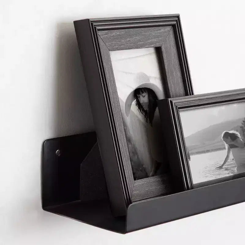 Kate & Laurel All Things Decor Mensola a Muro Mezzo Modern 91 cm in Metallo Nero: Montaggio a Parete, Nessun Assemblaggio Richiesto