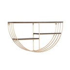 Mensola a muro in legno 15"x28" con 3 ripiani a mezza luna color oro - Olivia & May: MDF, nessun montaggio richiesto
