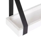 (Set di 2) Mensole da parete in legno e metallo Sudbury 12,7 x 25,4 cm, bianco/nero - Kate & Laurel All Things Decor: Mensole fluttuanti moderne
