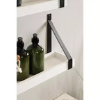 (Set di 2) Mensole da parete in legno e metallo Sudbury 12,7 x 25,4 cm, bianco/nero - Kate & Laurel All Things Decor: Mensole fluttuanti moderne