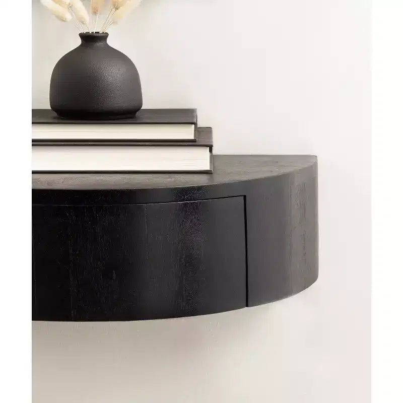 Kate & Laurel All Things Decor 20"x11"x6" Mensola a Muro Reid Nera