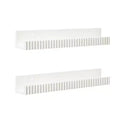 Kate & Laurel All Things Decor Set of 2 Furrow Ledge Shelves White