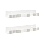 Kate & Laurel All Things Decor Set of 2 Furrow Ledge Shelves White