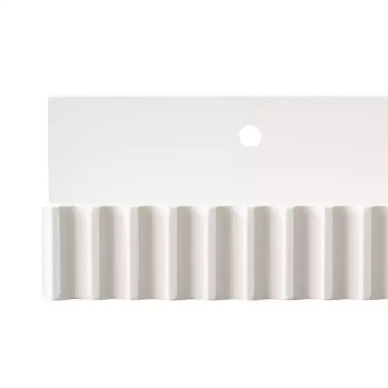 Kate & Laurel All Things Decor Mensole a sporgenza Furrow, Set da 2, Bianche