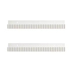 Kate & Laurel All Things Decor Mensole a sporgenza Furrow, Set da 2, Bianche