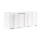 Kate & Laurel All Things Decor 30"x10"x14" Sartell Scallop Wall Cabinet White