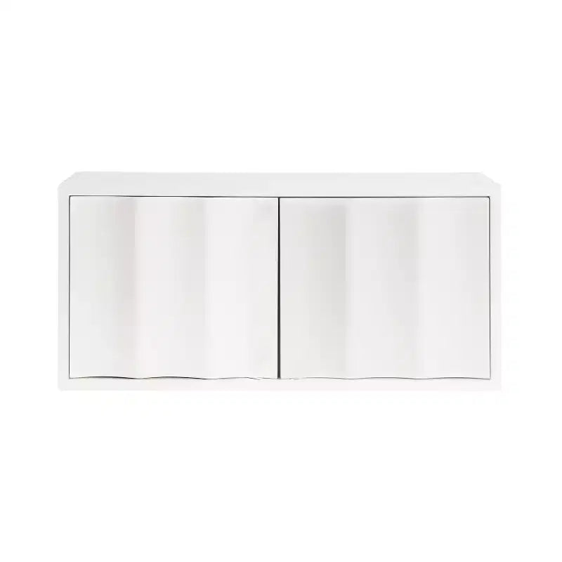 Kate & Laurel All Things Decor 30"x10"x14" Armadietto a Muro con Scallop Sartell Bianco