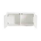 Kate & Laurel All Things Decor 30"x10"x14" Armadietto a Muro con Scallop Sartell Bianco