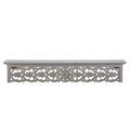 30" Decorative Carved Shelf Gray - Brewster: Bohemian Style, No Assembly, MDF Floating Wall Mounted
