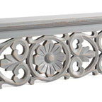 Mensola Decorativa Intagliata Grigia da 30" - Brewster: Stile Bohemien, Nessun Montaggio, MDF a Parete Fluttuante