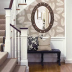 Specchio da parete e d'accento veneziano Allure Howard Elliott 48"x14": Stile moderno, cornice in vetro, nessun assemblaggio richiesto